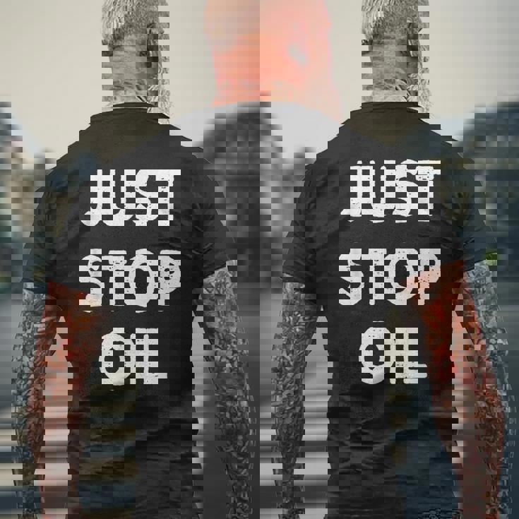 Justtop Oilave The Earth Justtop オイル メンズTシャツ バックプリント 高齢者への贈り物