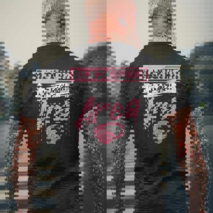 K-Pop 韓国ポップファッション ブラック ピンク 韓国 K-Pop好き向け メンズTシャツ バックプリント 高齢者への贈り物