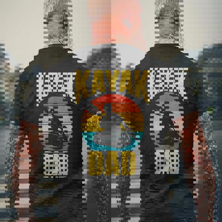 Kayak Papà Kayakista Kayak Hobby Kayak Padre Papà Papà Papà T-shirt da uomo con stampa posteriore Regalos para ancianos