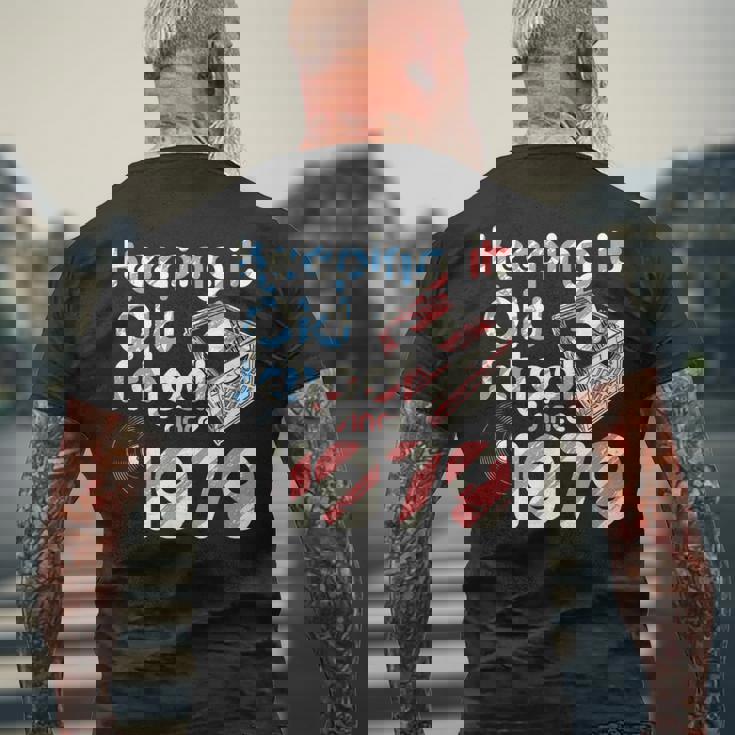 Keep It Oldchoolince 1979 Year Crate Ofinyl Records メンズTシャツ バックプリント 高齢者への贈り物