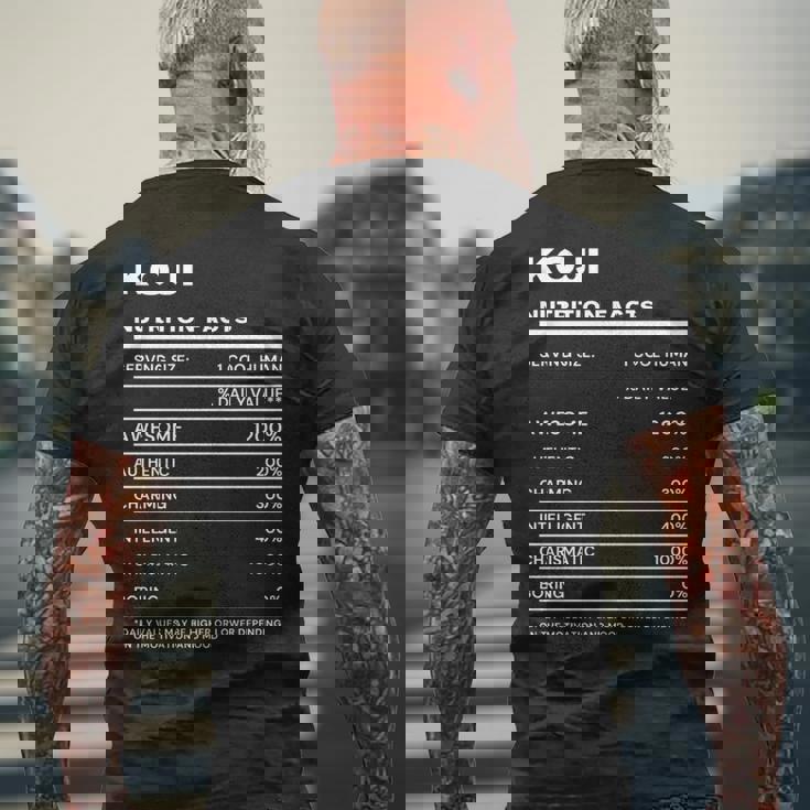 Koji 栄養成分表示 メンズTシャツ バックプリント 高齢者への贈り物