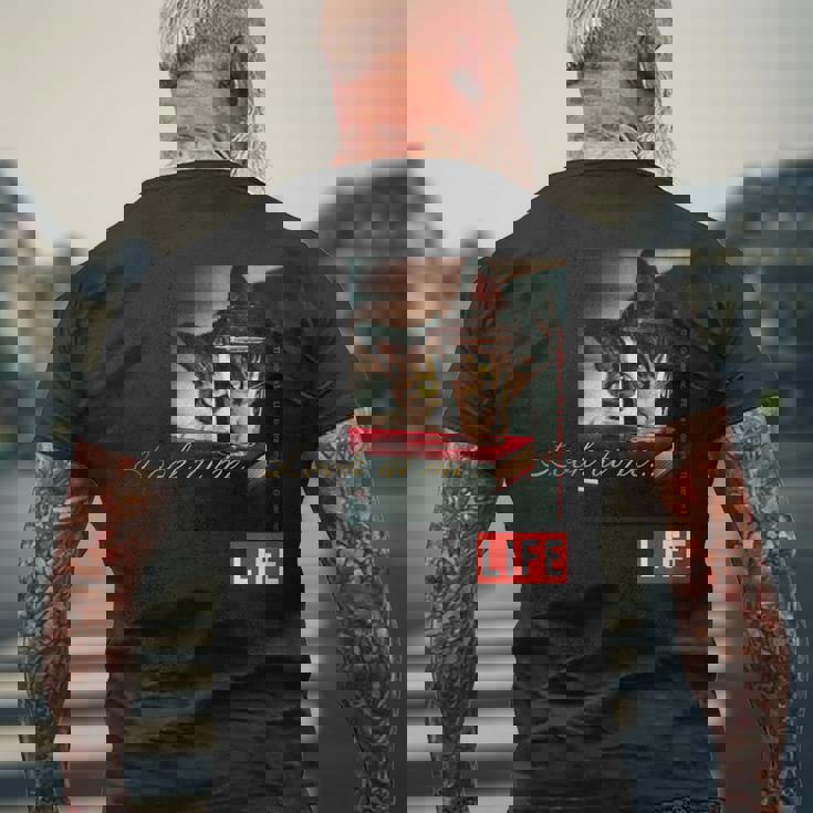 Life Picture Collection 猫（6） メンズTシャツ バックプリント 高齢者への贈り物