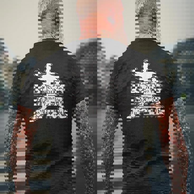 Losing Isn't An Option 長袖tシャツ メンズTシャツ バックプリント 高齢者への贈り物