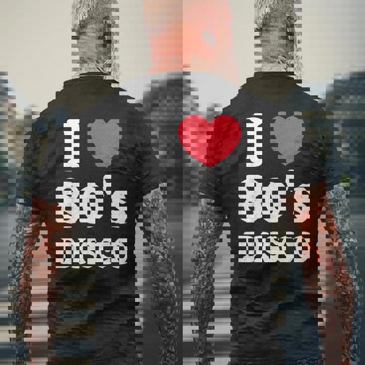 I Love 80S ディスコミュージック レトロディスコ メンズTシャツ バックプリント 高齢者への贈り物