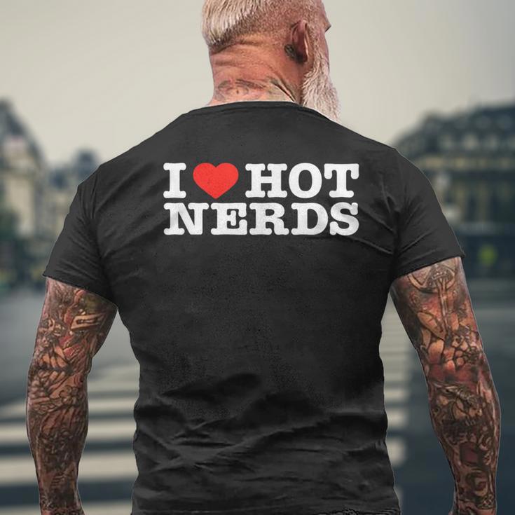 I Love Hot Nerds T-shirt imprimé au dos Cadeaux pour les vieillards