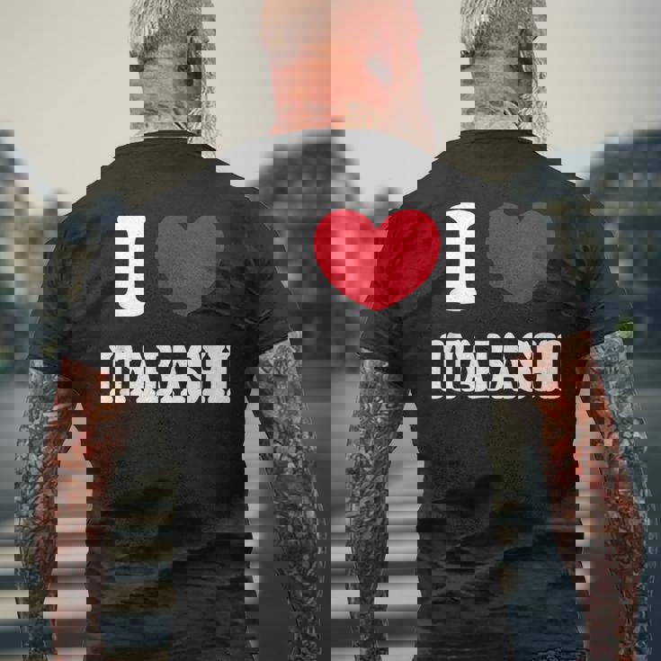 I Love Itabashi アイラブ板橋アイラブ浅草 メンズTシャツ バックプリント 高齢者への贈り物