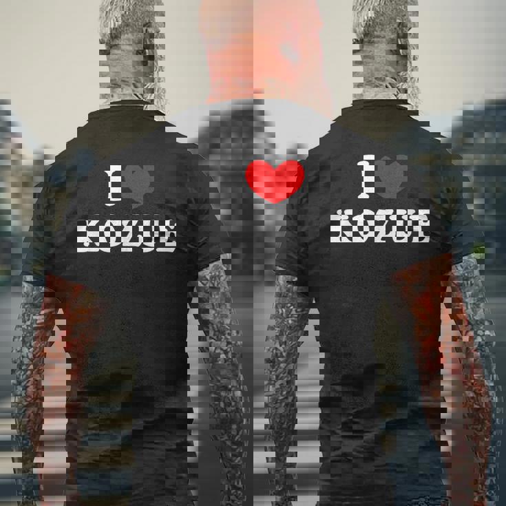 I Love Kozue 私は愛する Kozue メンズTシャツ バックプリント 高齢者への贈り物
