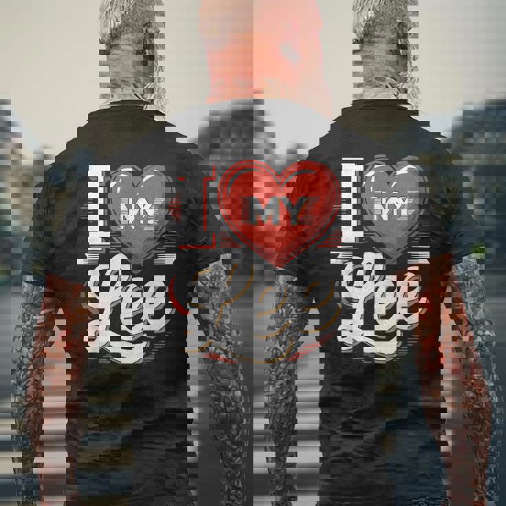 I Love My Lee 名前 Lee メンズTシャツ バックプリント 高齢者への贈り物