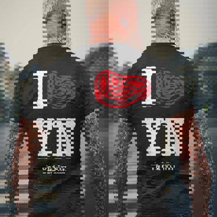 I Love Yakiniku Bbq 日本バーベキュー グルメ ユーモア ガールズ 大 メンズTシャツ バックプリント 高齢者への贈り物