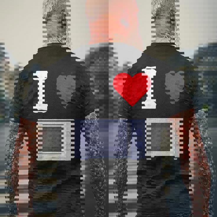 I Love 電子レンジ オーブン 料理 暖房 食品 キッチン 家電 メンズTシャツ バックプリント 高齢者への贈り物