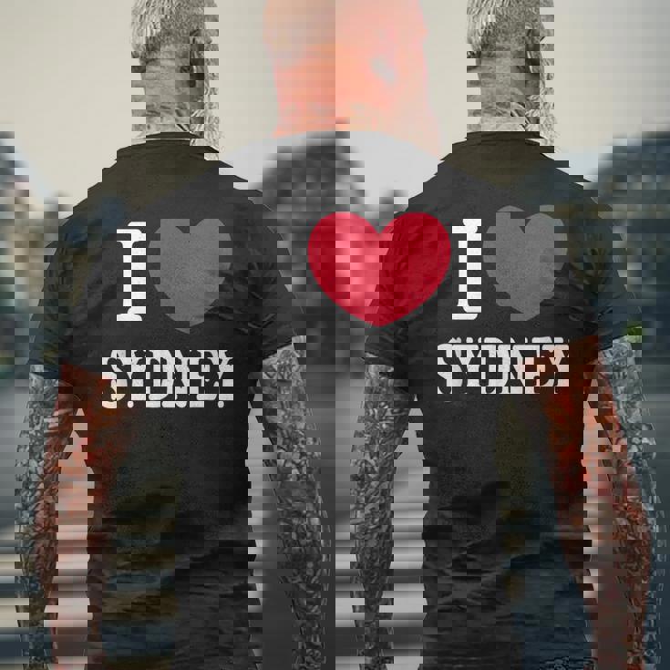 I Loveydney シドニーが大好き メンズTシャツ バックプリント 高齢者への贈り物
