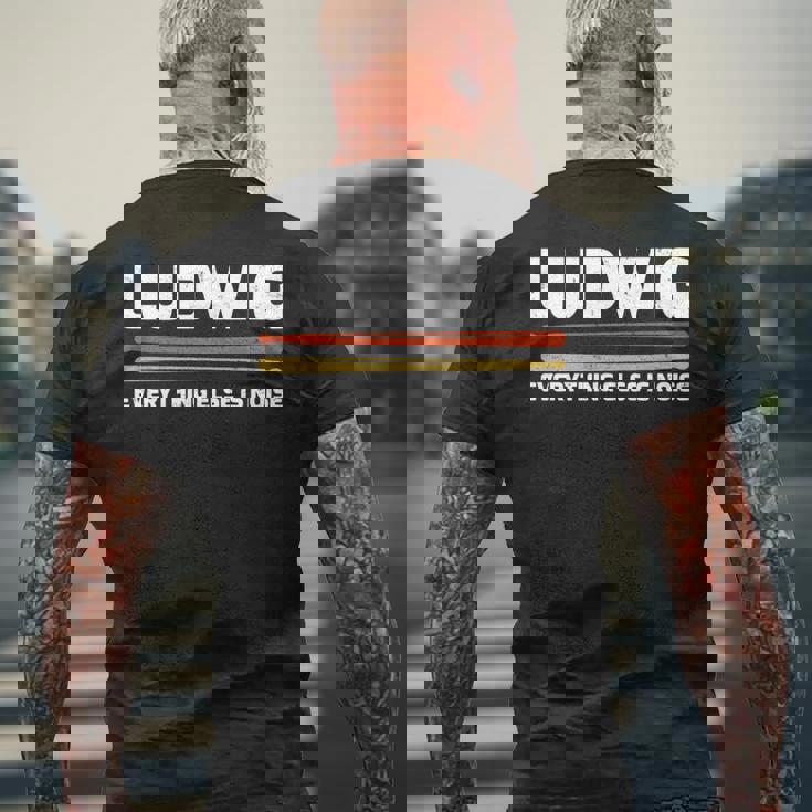 Ludwig Everything Else Is Noise クラシック音楽ドラムスティック 長袖tシャツ メンズTシャツ バックプリント 高齢者への贈り物