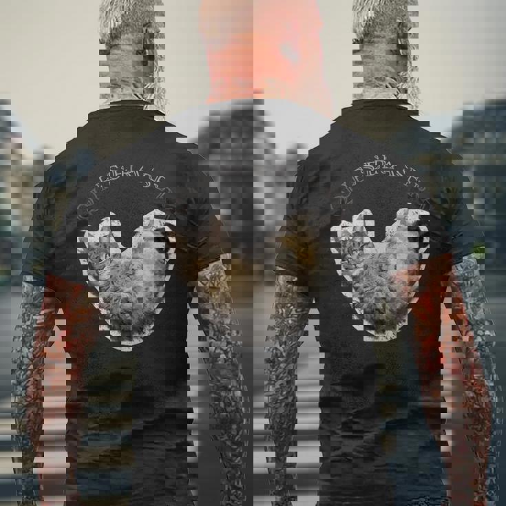 Lying Cat メンズTシャツ バックプリント 高齢者への贈り物