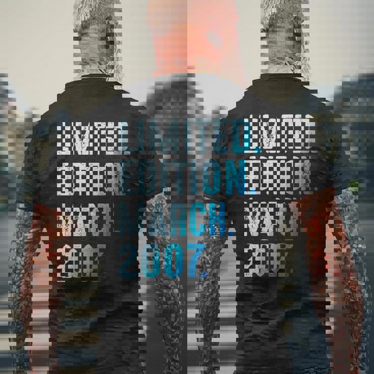 Mars 2007 Année 2007 Anniversaire 2007 Édition Limitée T-shirt imprimé au dos Cadeaux pour les vieillards