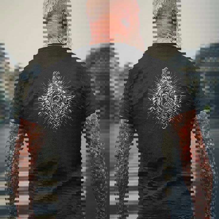 Masonic スクエア&コンパス フリーメイソン Alleeing Eye メンズTシャツ バックプリント 高齢者への贈り物