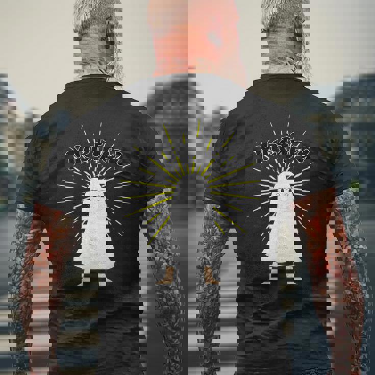 Medjed キュート エジプト メジェド メンズTシャツ バックプリント 高齢者への贈り物