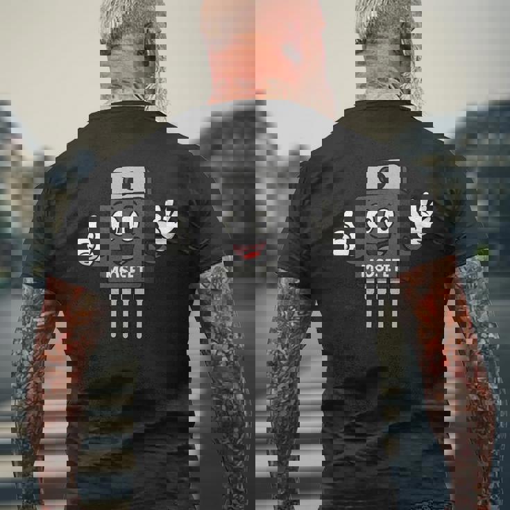 Mosfet 金属酸化物半導体 電界効果トランジスタ 長袖tシャツ メンズTシャツ バックプリント 高齢者への贈り物