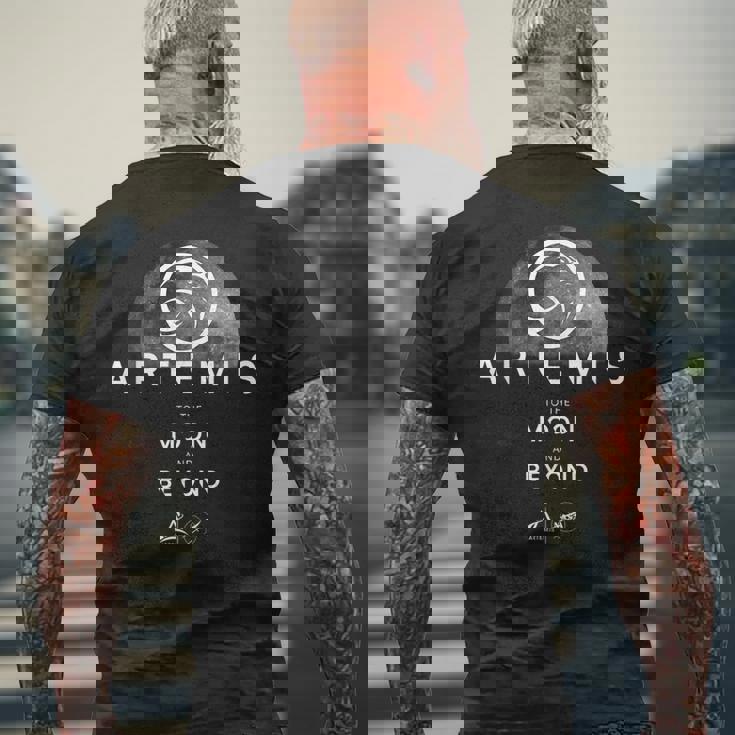 Nasa アルテミス計画 月とその先へ メンズTシャツ バックプリント 高齢者への贈り物