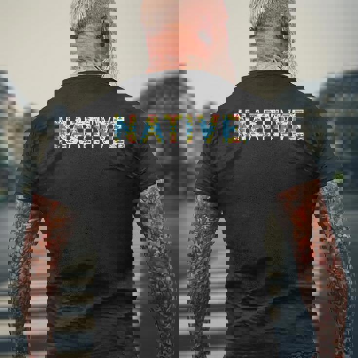 Native America ネイティブアメリカン 先住民 アンティーク調 メンズTシャツ バックプリント 高齢者への贈り物