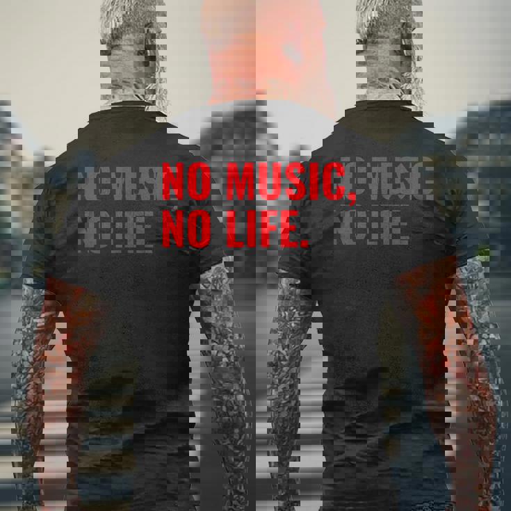 No Music No Life For All Music Lovers メンズレディース メンズTシャツ バックプリント 高齢者への贈り物