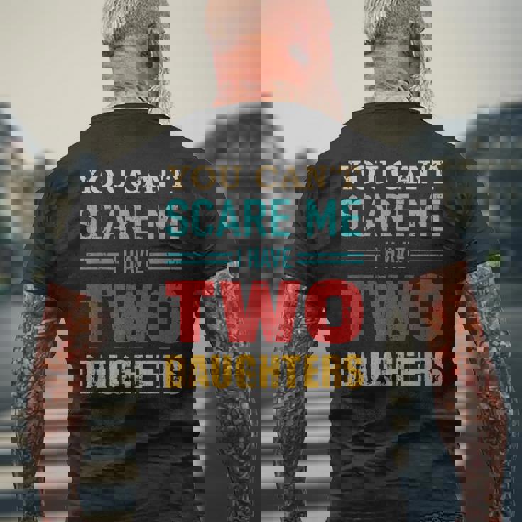 Non Puoipaventarmi Ho Due 2 Figlie Un Regalo Per Il Papà T-shirt da uomo con stampa posteriore Regalos para ancianos