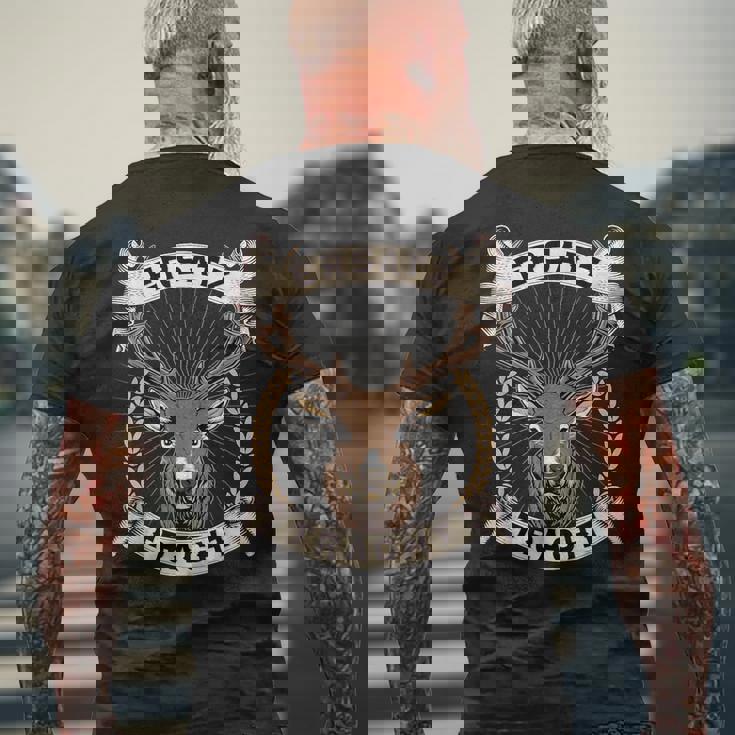 Oktoberfest Ersatz Tracht Lederhose Herbstfest Trachten T-Shirt mit Rückendruck Geschenke für alte Männer