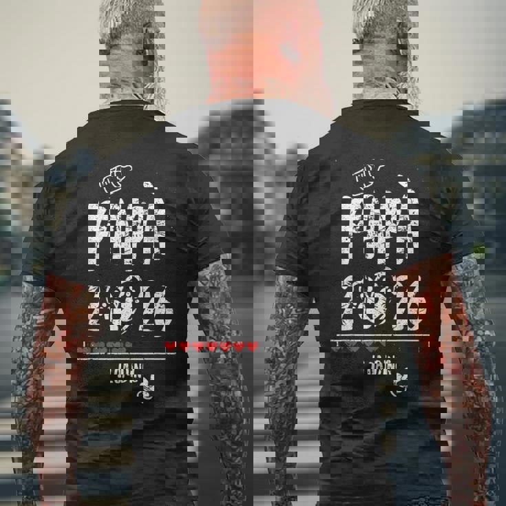 Papà 2026 Loading Annuncio Gravidanza Uomo Futuro Papà T-shirt da uomo con stampa posteriore Regalos para ancianos