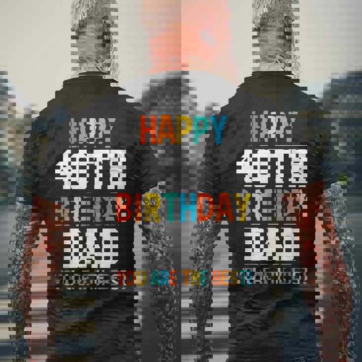 Papà 40° Compleanno Papà 40 Anni T-shirt da uomo con stampa posteriore Regalos para ancianos