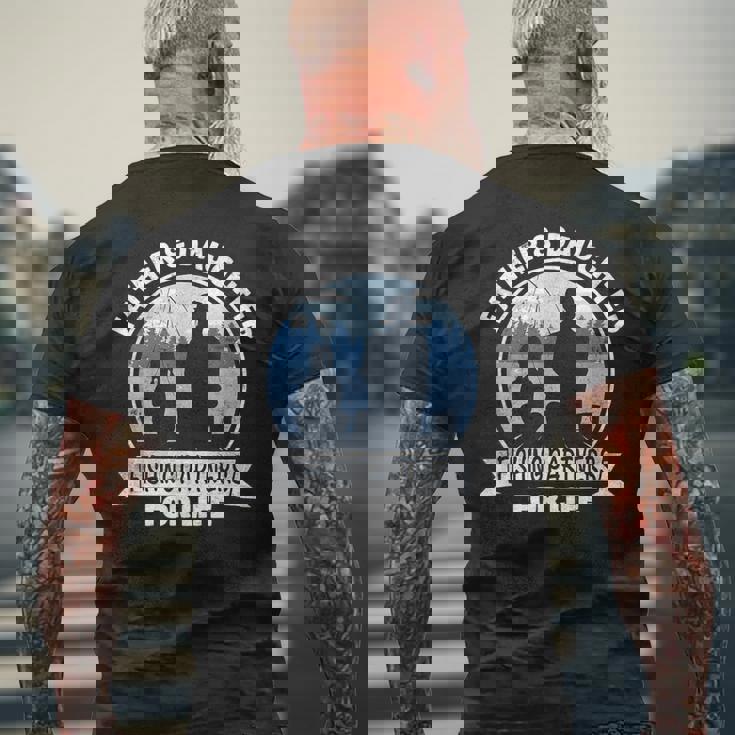 Papà E Figlia Che Pescano Insieme Papà E Figlia Che Pescano T-shirt da uomo con stampa posteriore Regalos para ancianos