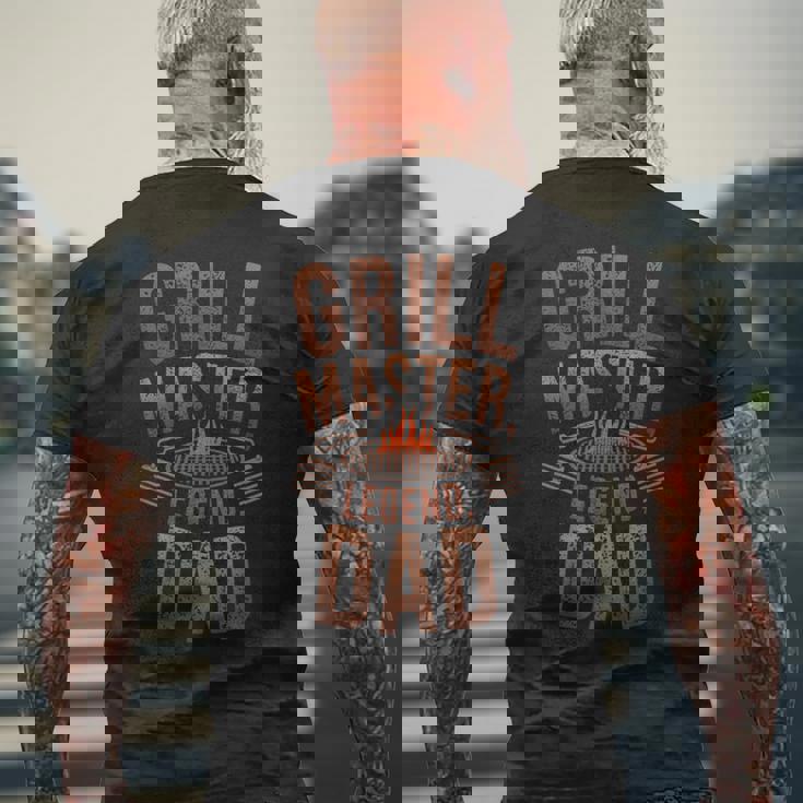 Papà Maestro Griglia Leggenda Umorismo Barbecue T-shirt da uomo con stampa posteriore Regalos para ancianos