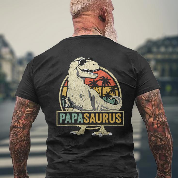 Papasaurus Rex Padre Dinosauro Famiglia Dino Papaaurus T-shirt da uomo con stampa posteriore Regalos para ancianos