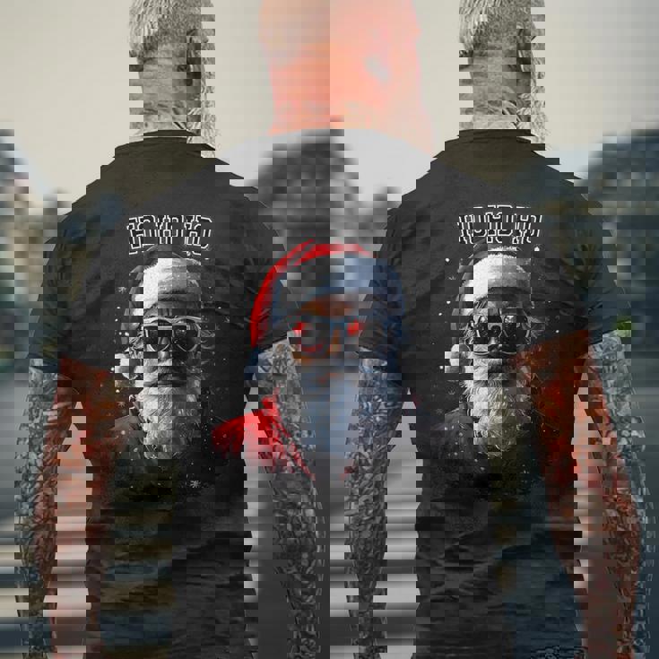 Sarkastischer Cooler Weihnachtsmann Mitonnenbrille Undchnee Weihnachten T-Shirt mit Rückendruck Geschenke für alte Männer