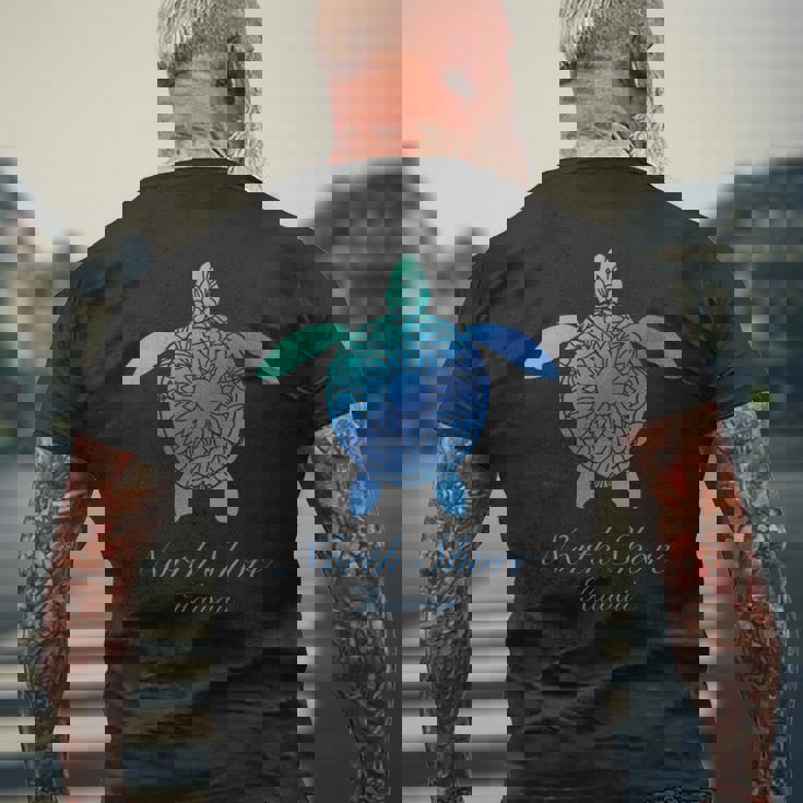 Save The Hawaii ウミガメ ハワイアン ブルー トライバル タートル ホヌ 長袖tシャツ メンズTシャツ バックプリント 高齢者への贈り物