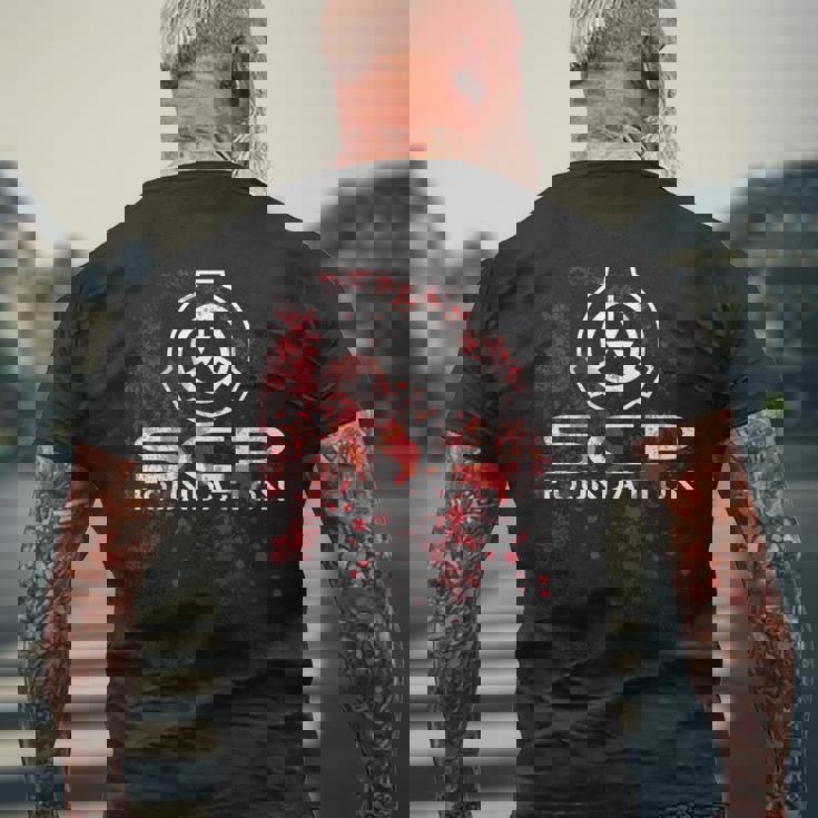 Scp、財団、血で 長袖tシャツ メンズTシャツ バックプリント 高齢者への贈り物