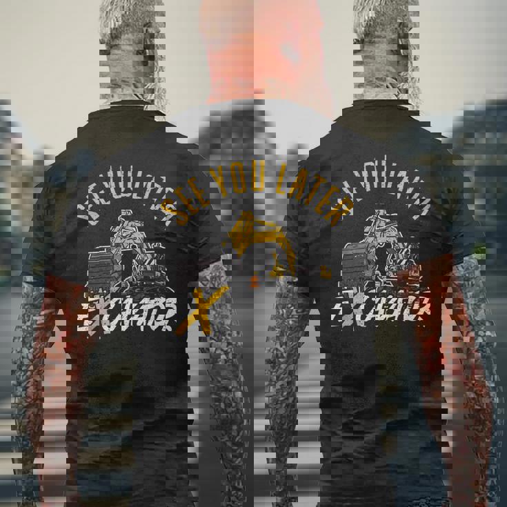 See You Later ショベルカードライバー メンズTシャツ バックプリント 高齢者への贈り物