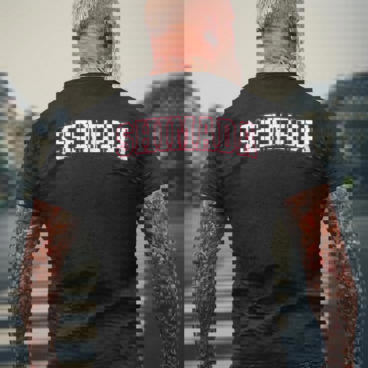 Shimada Japan Nihon 日本 島田himada メンズTシャツ バックプリント 高齢者への贈り物