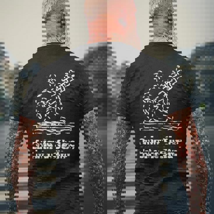 Sitar Indian And India Music Sitar Player Gift Men's Back Print T-Shirt Gifts for Old Men