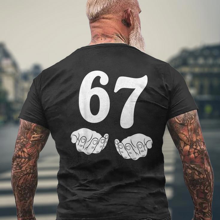 Six Seven 6 7 67 Gen Alpha Slang 6-7 Meme School Men's T-shirt Back ...
