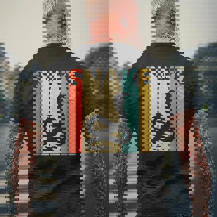 Snake ヘビ 蛇 動物 メンズTシャツ バックプリント 高齢者への贈り物