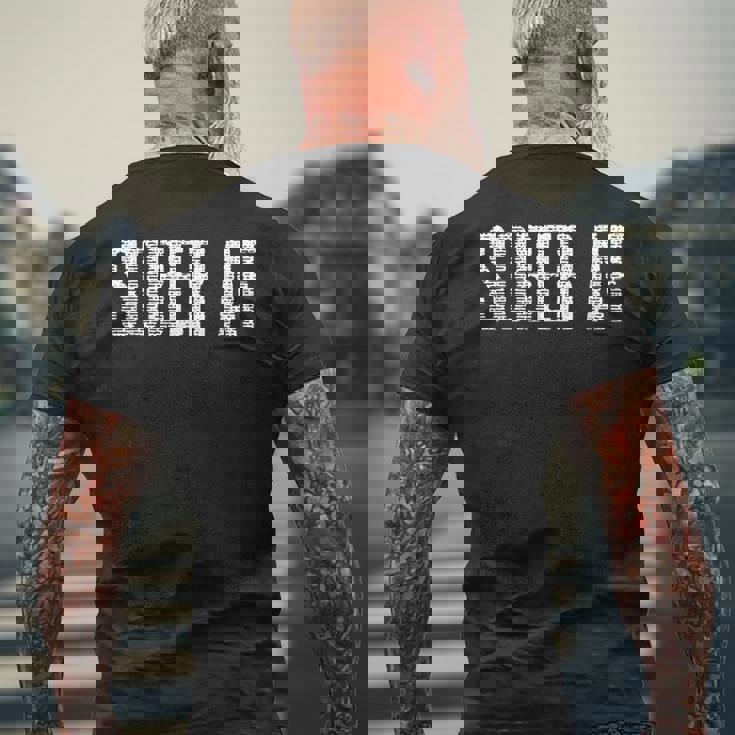 Sober Afobriety アルコールフリー グランジ メンズTシャツ バックプリント 高齢者への贈り物