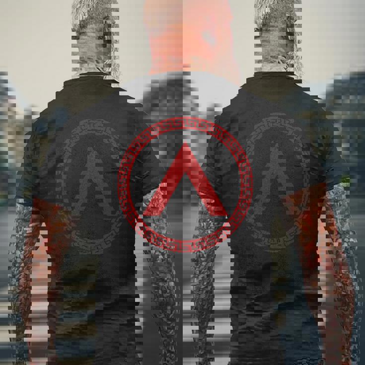 Sparta シンボル スパルタンシールド ランダ ラコニア メンズTシャツ バックプリント 高齢者への贈り物