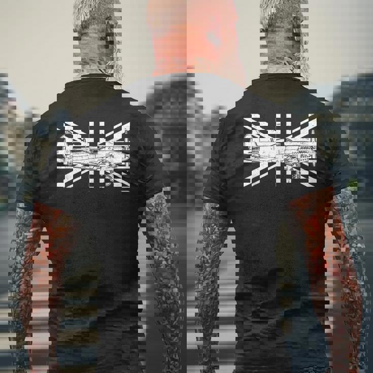 Spitfire Uk Raf Ww2 航空機 飛行機 スーパーマリン メンズTシャツ バックプリント 高齢者への贈り物