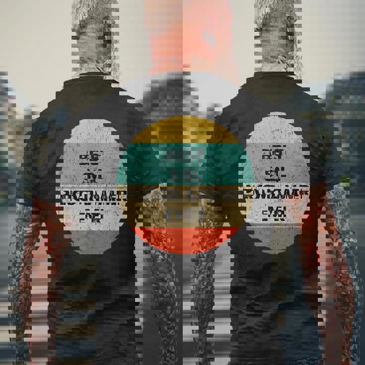 Sql プログラマーシャツ メンズTシャツ バックプリント 高齢者への贈り物