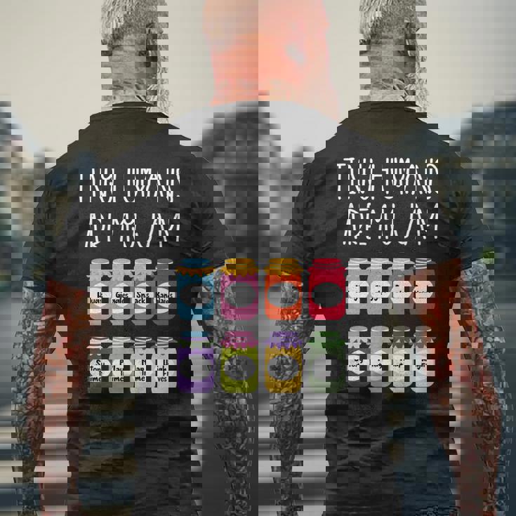 Tiny Humans Are My Jam 幼稚園保育士 長袖tシャツ メンズTシャツ バックプリント 高齢者への贈り物