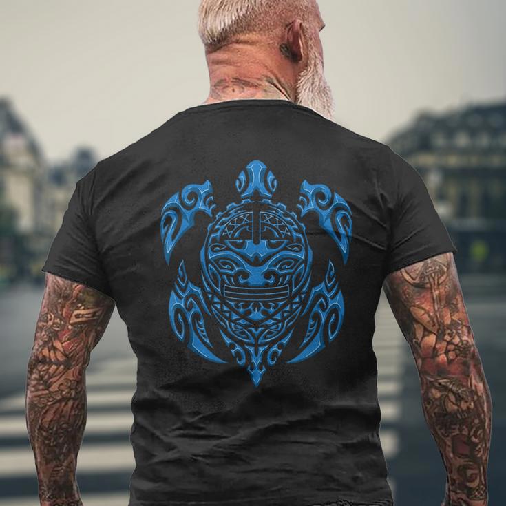 Tortue Maori Bleue Tatouage Tribal Pour Les Plongeurs T-shirt imprimé au dos Cadeaux pour les vieillards
