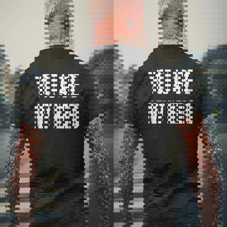 Tuei Il Mio Eroe T-shirt da uomo con stampa posteriore Regalos para ancianos