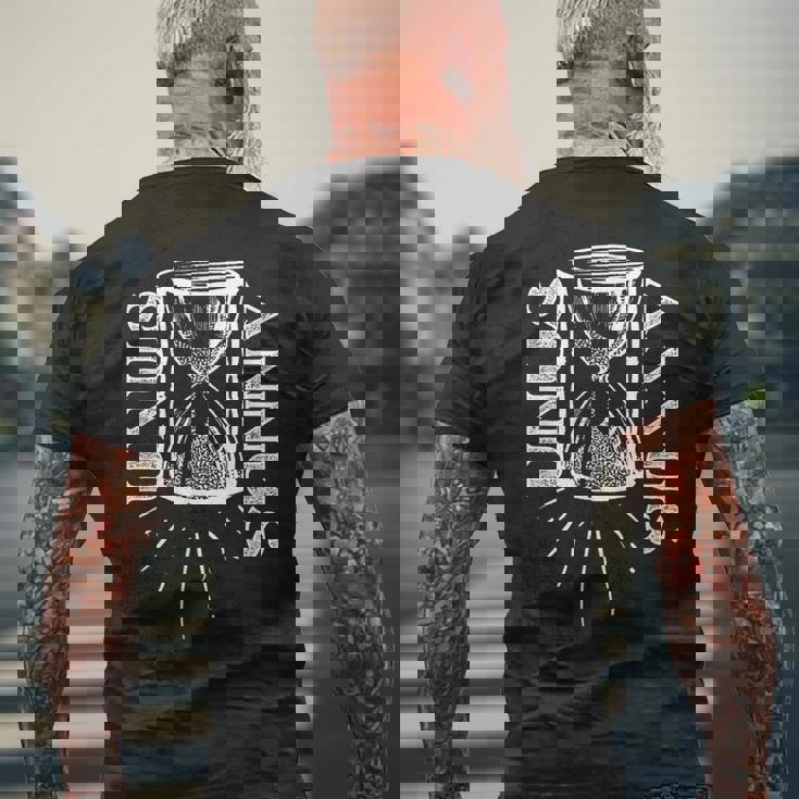 Unus Annus 砂時計 メンズTシャツ バックプリント 高齢者への贈り物