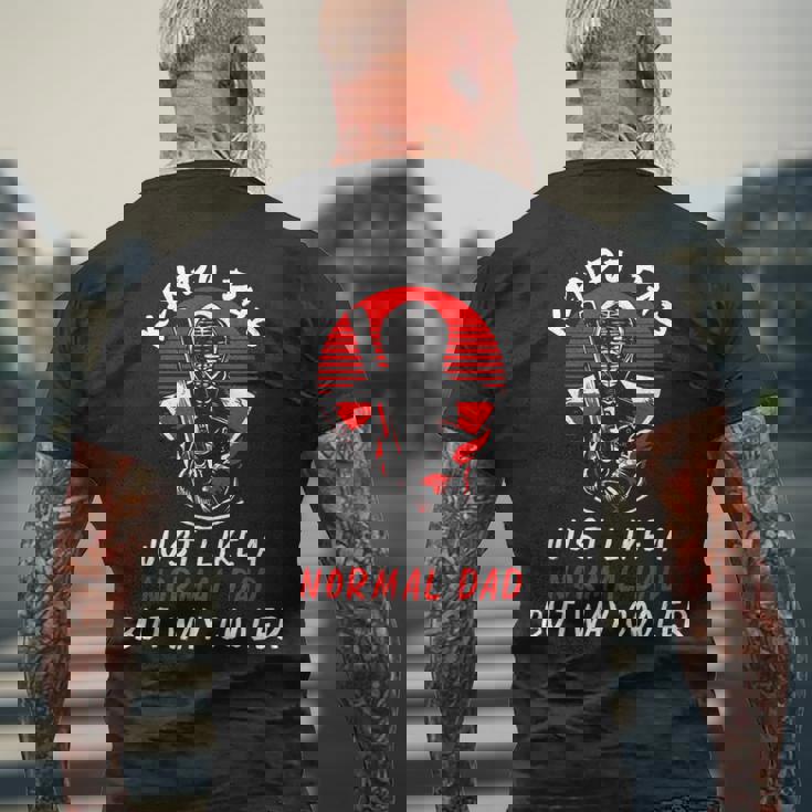 Uomo Kendo Papà Giappone Arti Marziali Padre Combattente Guerriero Giapponese T-shirt da uomo con stampa posteriore Regalos para ancianos