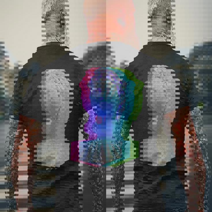 Vaporwave シュールグリッチアートシャツ メンズTシャツ バックプリント 高齢者への贈り物