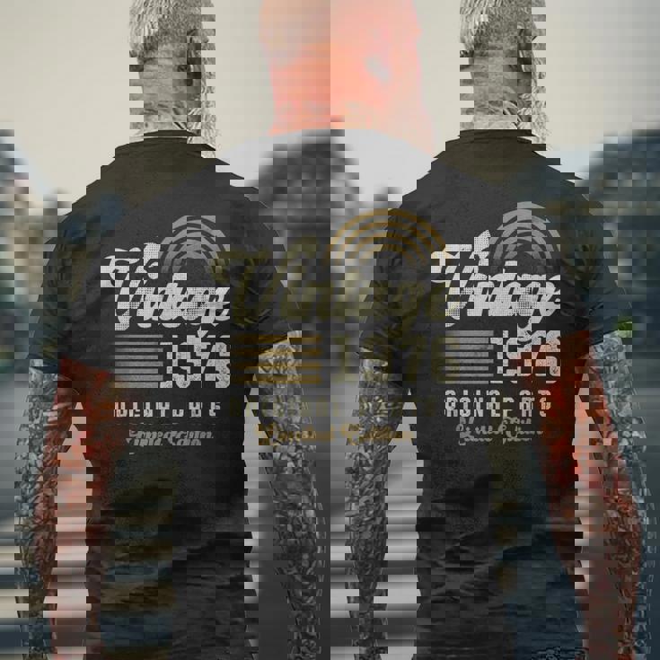 Vintage 1976 オリジナルパーツ 50歳の誕生日 メンズTシャツ バックプリント 高齢者への贈り物